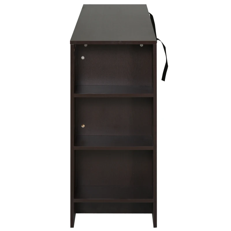 HOMCOM Credenza in Stile Classico per Sala da Pranzo in Legno Scuro