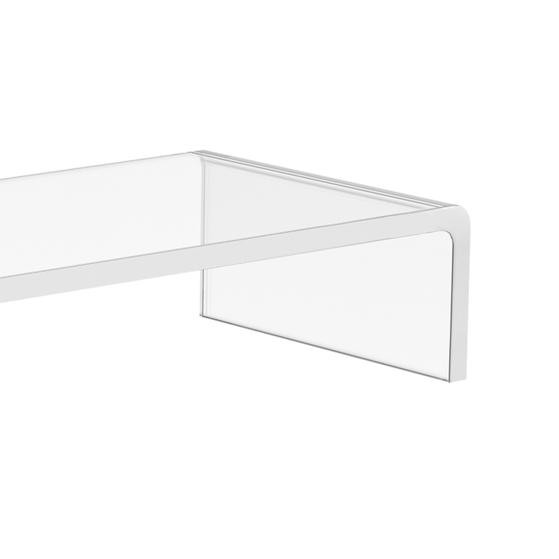 HOMCOM Supporto per Monitor in Acrilico, 53 x 19 x 9 cm, Trasparente