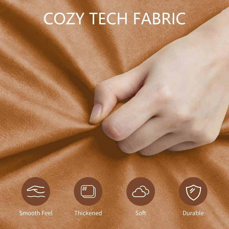 Cozy Lounge Sofa with High-Density Rebound Sponge, Stylish Lazy Sofa with Wear-Resistant PU Leather, 80L x 93W x 75H cm, Brown