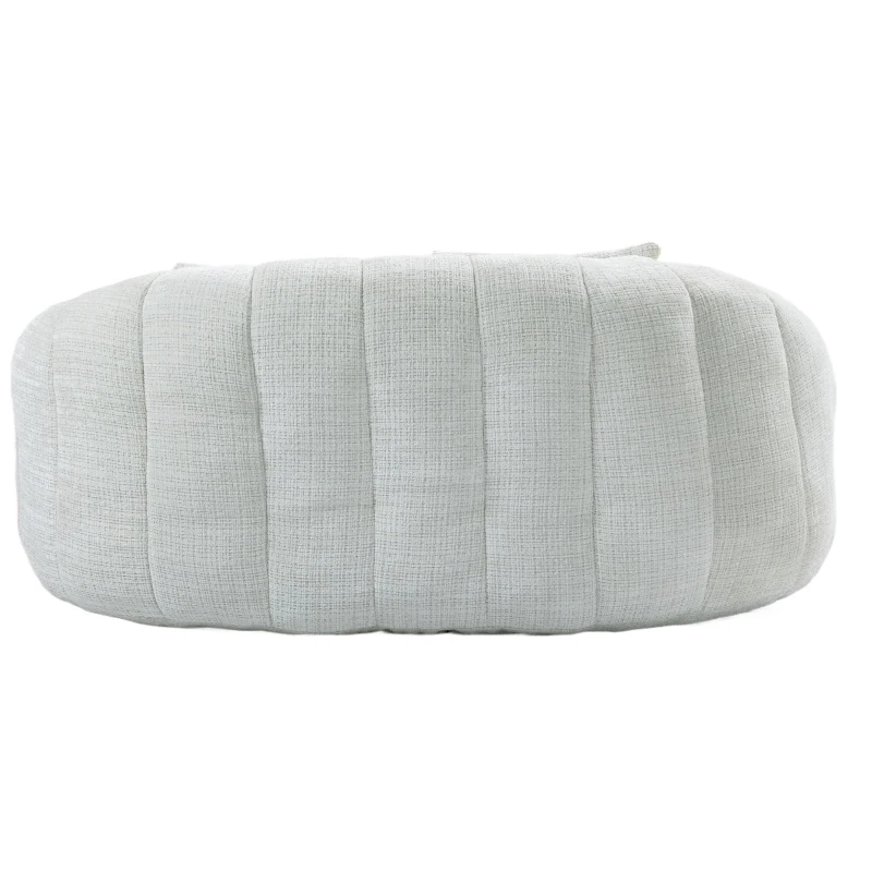 Cozy Oversized Bean Bag Sofa with 2 Matching Pillows, Soft 2-Seat Sectional Couch for Living Room and Bedroom, 145L x 95W x 63H cm, Beige