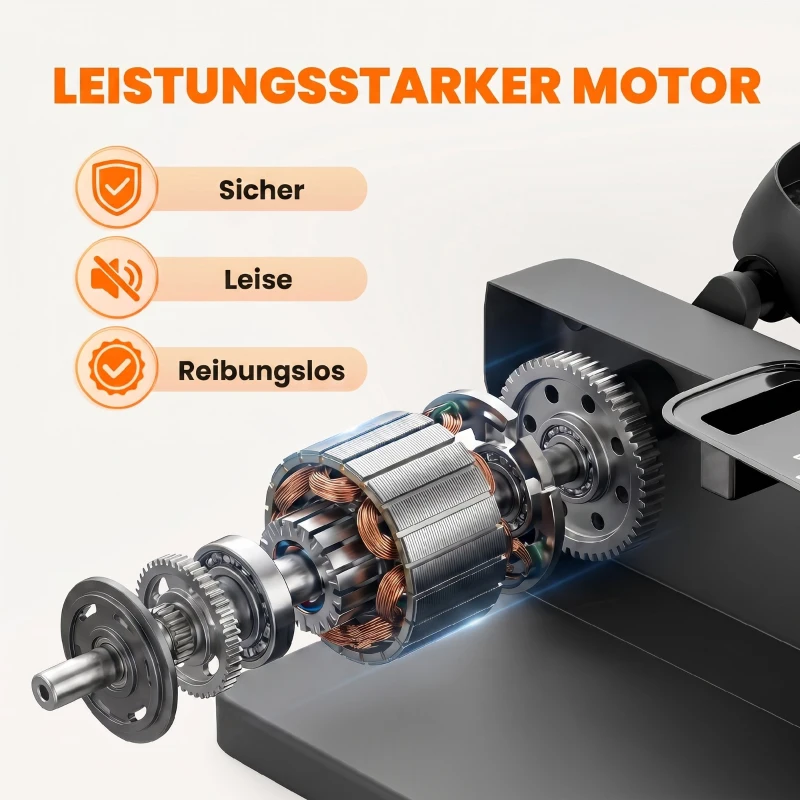 SPORTNOW Mini Ellipsentrainer für Zuhause Untertisch Elektrischer Crosstrainer mit Fernbedienung LED-Display 12 Geschwindigkeiten