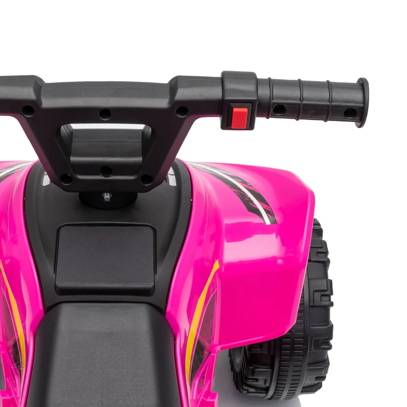 AIYAPLAY Quad Électrique Enfants 6 V, Voiture Électrique Enfants, Batterie au Lithium, Vitesse Max. 2 Km/H, 18 à 48 Mois, Rose