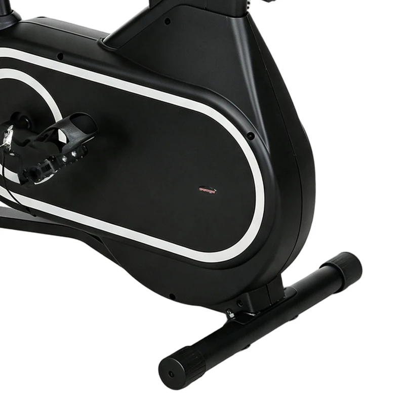 SPORTNOW Vélo d'appartement volant d'inertie silencieux écran LCD guidon et selle réglables support Ipad porte-gobelet intégrés