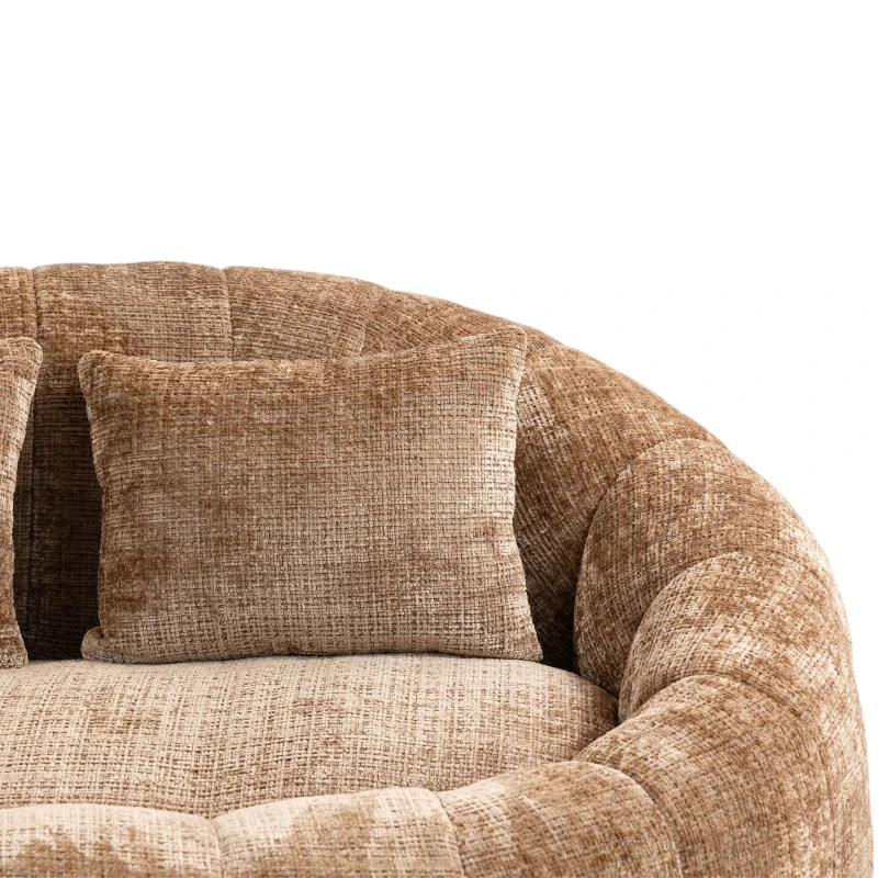 Cozy Oversized Bean Bag Sofa with 2 Matching Pillows, Soft 2-Seat Sectional Couch for Living Room and Bedroom, 145L x 95W x 63H cm, Coffee