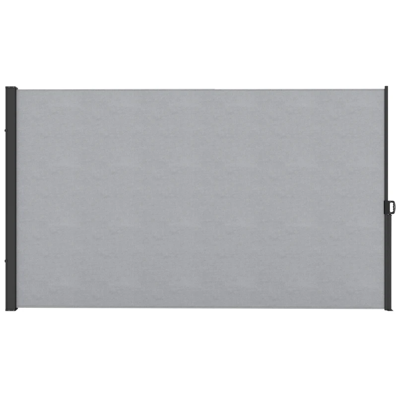 Outsunny Store latéral Brise-Vue paravent rétractable dim. 3L x 2H m alu. Polyester Anti-UV Haute densité 180 g/m² gris clair