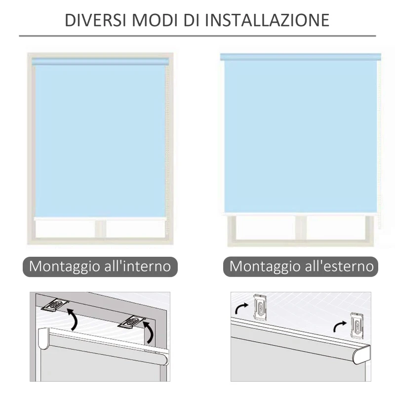 Outsunny Tenda Avvolgibile Parasole con Manovella, Installazione a Muro o Soffitto, 120x200cm, Beige