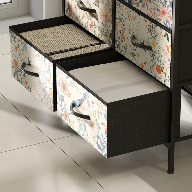 HOMCOM 8-Drawer Chest of Drawers - White