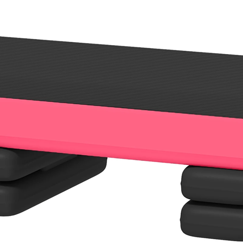SPORTNOW Step de Aeróbic Step para Fitness Antideslizante Altura Regulable 3 Niveles 77x36x20,5cm Rosa y Negro