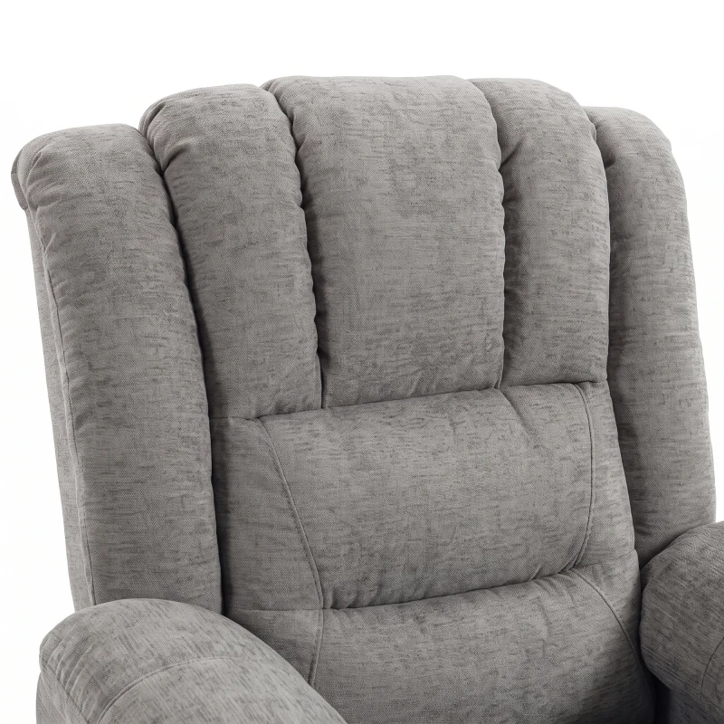 HOMCOM Oversized Riser Recliner Chair with Massage and Heat, Power Lift Recliner for Elderly with Wide Seat and Back, Grey