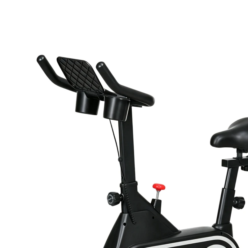 SPORTNOW Vélo d'appartement volant d'inertie silencieux écran LCD guidon et selle réglables support Ipad porte-gobelet intégrés