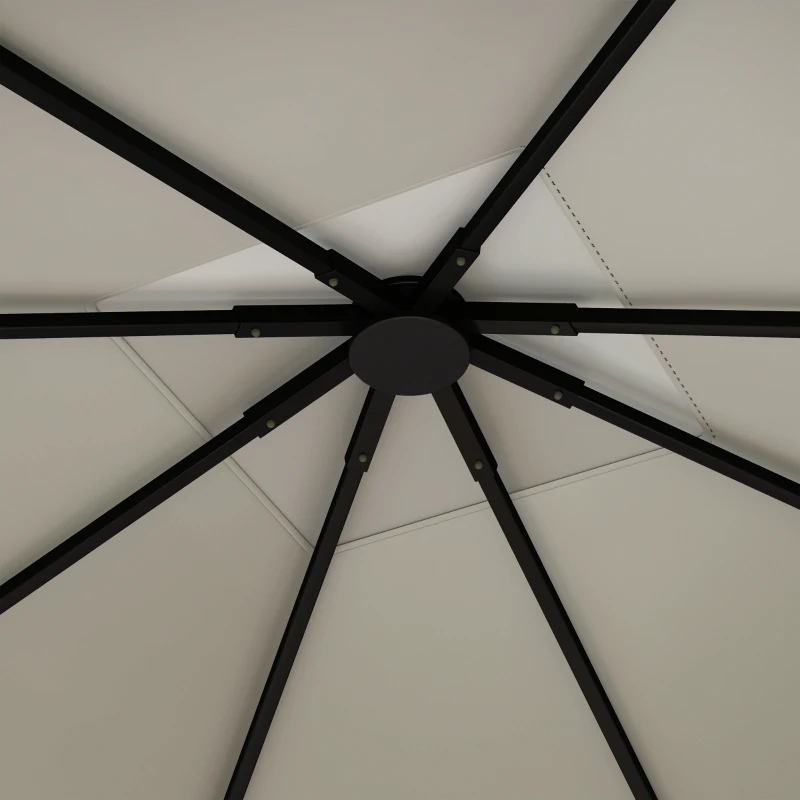 Outsunny 3 x 3(m) Gazebo Canopy Replacement, for 01-0867 - Light Grey