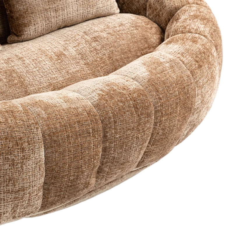 Cozy Oversized Bean Bag Sofa with 2 Matching Pillows, Soft 2-Seat Sectional Couch for Living Room and Bedroom, 145L x 95W x 63H cm, Coffee
