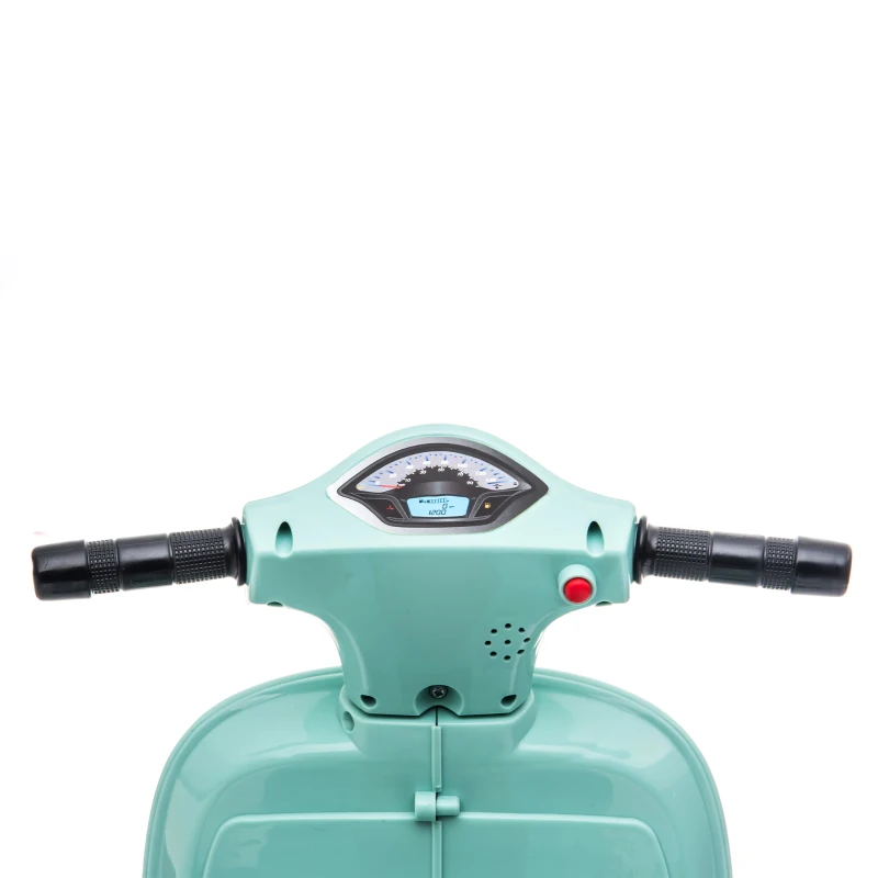 HOMCOM Vespa Licensed 6V Kids Electric Motorbike Ride On Motorcycle  Battery Powered for 18-36 Months with Horn, Green