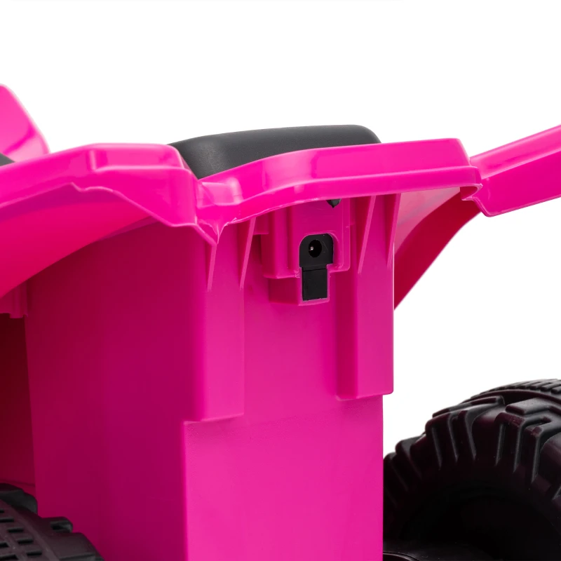 AIYAPLAY Quad Électrique Enfants 6 V, Voiture Électrique Enfants, Batterie au Lithium, Vitesse Max. 2 Km/H, 18 à 48 Mois, Rose
