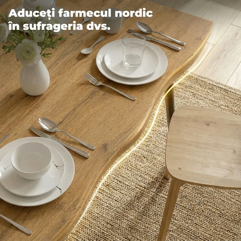 HOMCOM Masă de dining dreptunghiulară pentru 4 persoane, 110x70 cm, stejar/negru