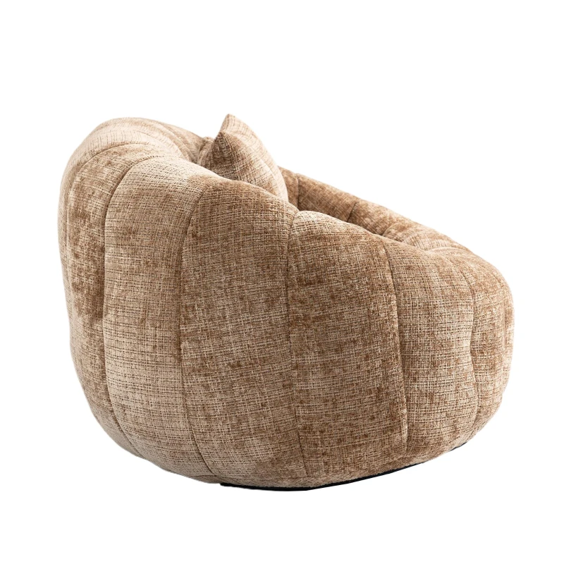 Cozy Oversized Bean Bag Sofa with 2 Matching Pillows, Soft 2-Seat Sectional Couch for Living Room and Bedroom, 145L x 95W x 63H cm, Coffee