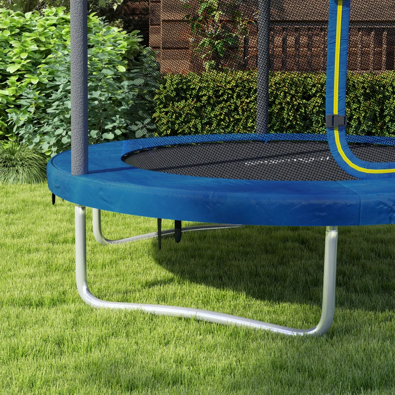 SPORTNOW Trampolim Infantil Ø183 cm, para Crianças com Rede de Segurança Barras Acolchoadas Capa de Segurança e Estrutura de Aço Azul