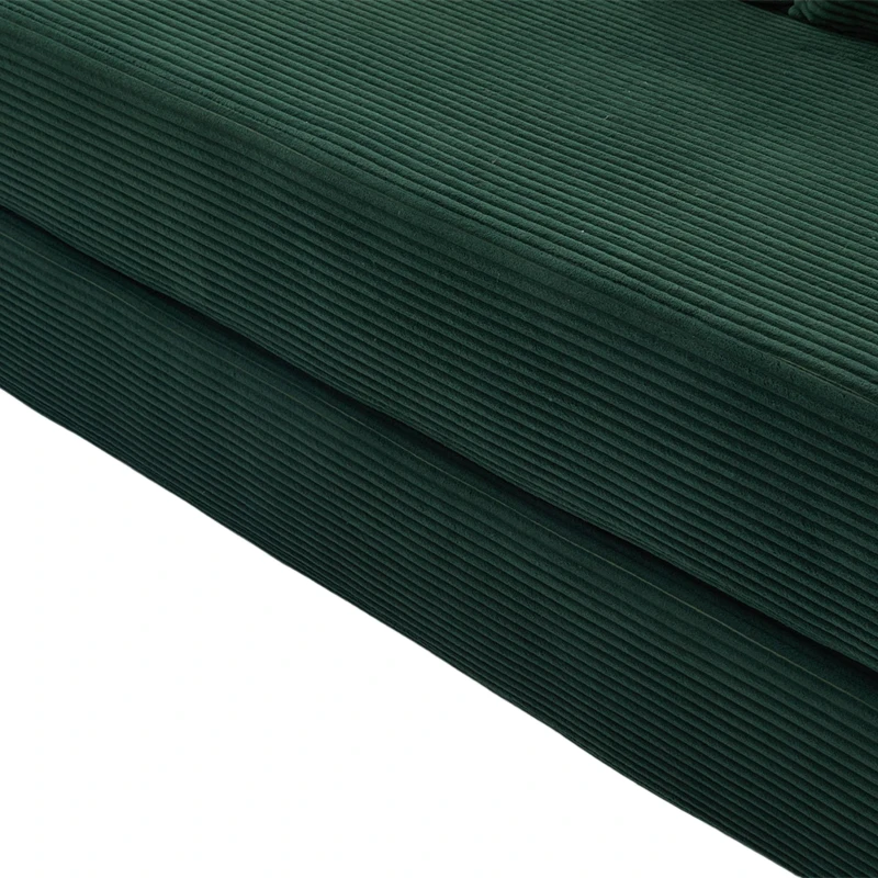 Cozy Compressible Folding Sofa with Detachable Metal Frame, Soft Modular Sectional Couch for Small Apartment, 110L x 33W x 33H cm, Emerald