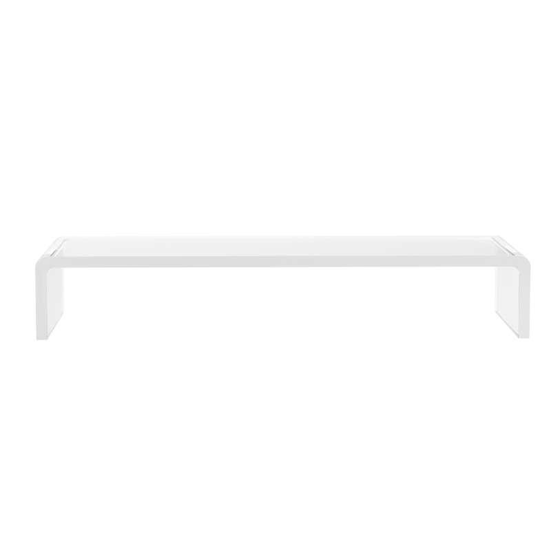 HOMCOM Supporto per Monitor in Acrilico, 53 x 19 x 9 cm, Trasparente