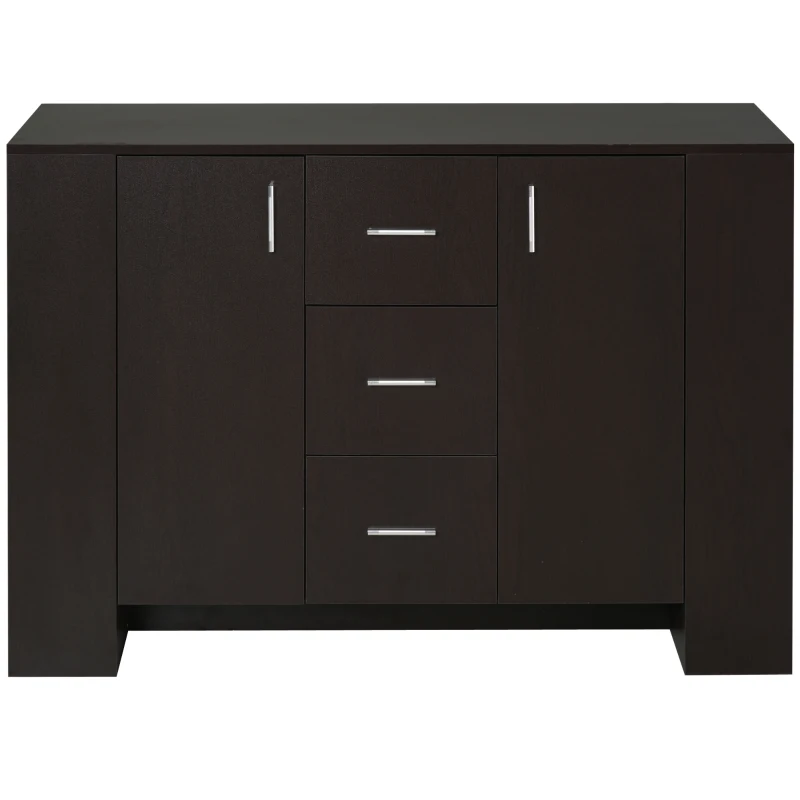 HOMCOM Credenza in Stile Classico per Sala da Pranzo in Legno Scuro