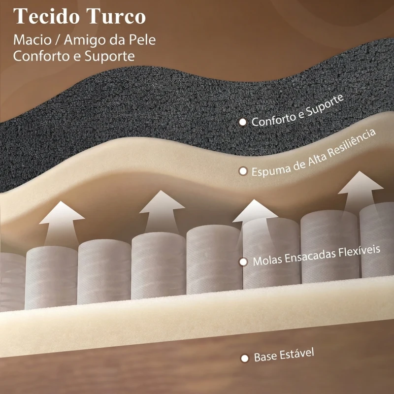 HOMCOM Sofá-Cama 2 Lugares 3 em 1 com Encosto Ajustável Bolsos Laterais 2 Almofadas para Sala Cinzento Escuro