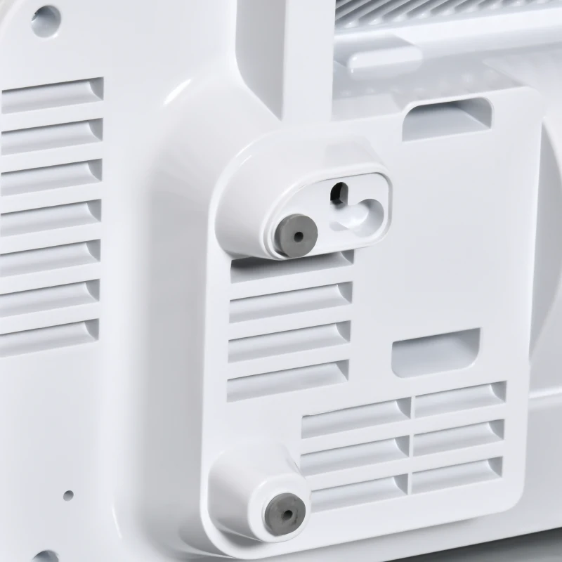 HOMCOM Stufa Elettrica da Parete con Telecomando, Temperatura Regolabile e Timer 12 Ore, Potenza 1000W/2000W, 56x11.5x18.5cm, Bianco