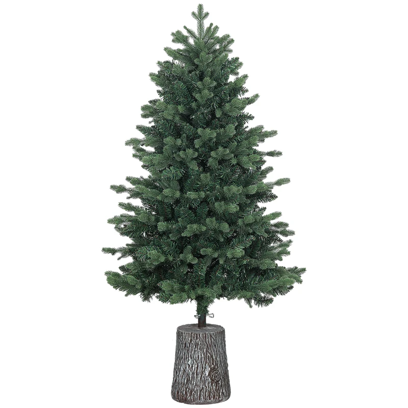 HOMCOM Brad de Crăciun artificial de 150 cm realist, cu 994 de ramuri și bază din rășină, verde