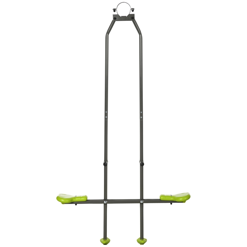 Outsunny Balançoire agrès vis-à-vis pour les enfants en acier et plastique pour portique - 3 à 6 ans 97,5 x 23 x 170 cm vert