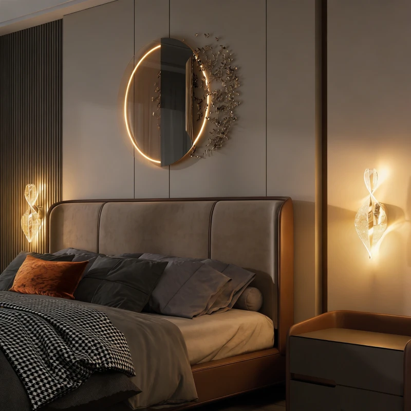 HOMCOM Led Wall Lamp 2 Pack, 13W Modern Indoor Spiral Wall Light, Colour Temperature Adjustable 3000K/4000K/6500K, for Bedroom, Living Room, Hallway, Stairs, Silver Tone