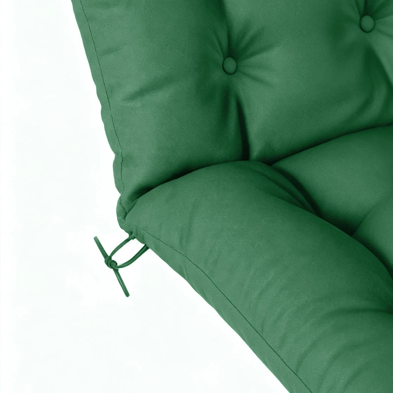 Outsunny Set of Two 190 x 56cm Sun Lounger Cushions - Green