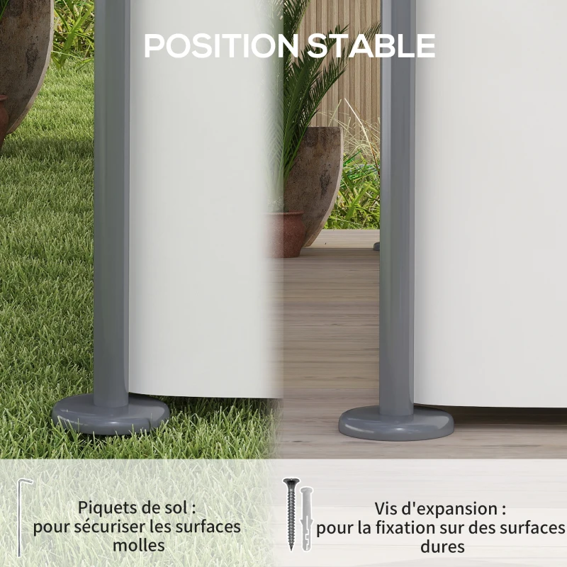 Outsunny Tonnelle de jardin 3 x 4 m tente de réception avec 6 rideaux amovibles à double toit pour patio, festival, crème
