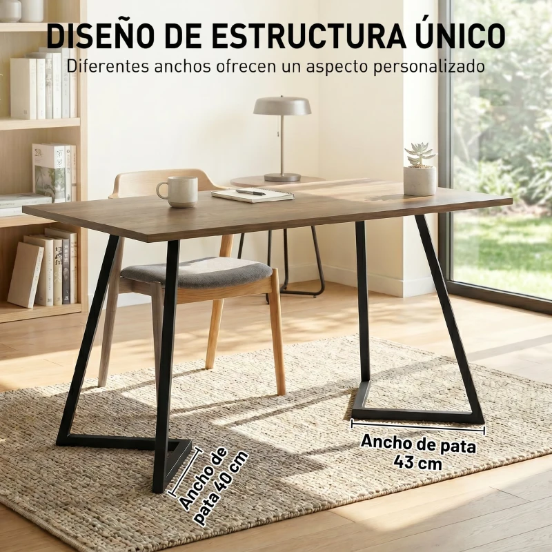 HOMCOM Juego de 4 Patas de Mesa Cuadradas Industriales para Muebles con Pies Ajustables 43x3x72 cm Negro