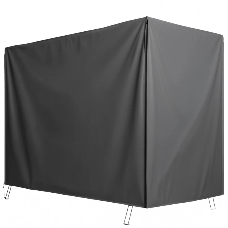 Outsunny Funda para Balancín de Jardín con Cremallera Cubierta para Muebles de Exterior 205x124x164 cm Gris Oscuro