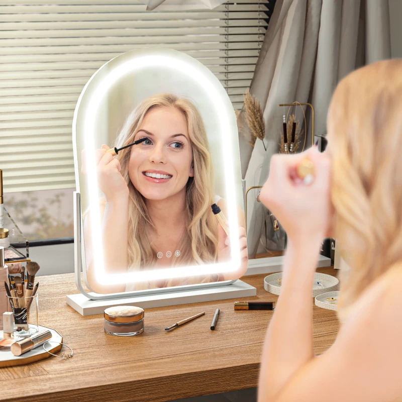 HOMCOM 43 x 59cm LED Vanity Mirror - White