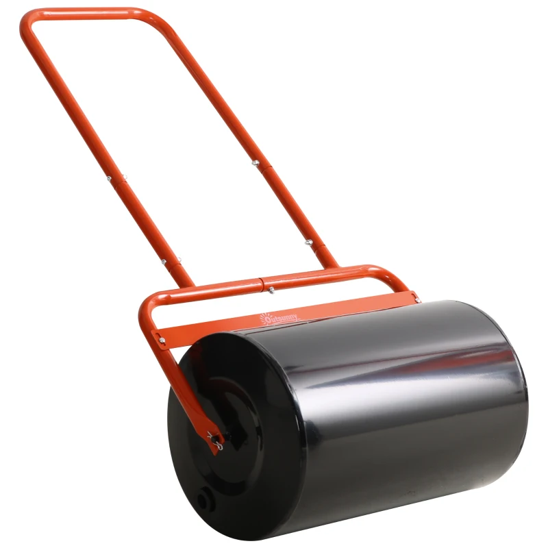Outsunny 38L Fillable Cylinder Steel Lawn Roller - Red