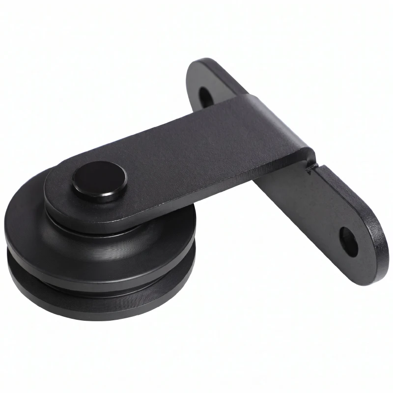 HOMCOM Kit pentru ușă glisantă din oțel carbon cu șine, opritoare și ghidaje, 200x40x0.6 cm, Negru