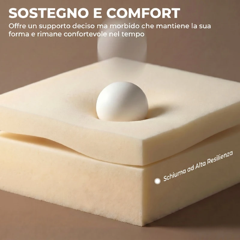 HOMCOM Sedia a Dondolo Imbottita con Tasche Laterali e Schienale Alto in Velluto Teddy, Bianco Crema