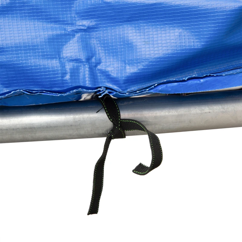 HOMCOM Copertura Imbottita Bordo Trampolino, Protezione per Tappeto Elastico Giaridno in Plastica, Ø244cm, Nessun Foro per Palo, Blu