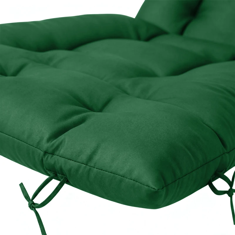 Outsunny Set of Two 190 x 56cm Sun Lounger Cushions - Green