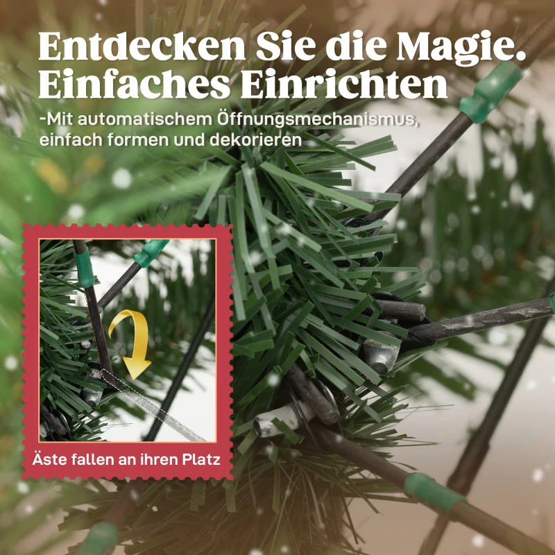 HOMCOM Künstlicher Weihnachtsbaum 180 cm Kiefernbaum künstlich mit 3026 Spitzen für drinnen