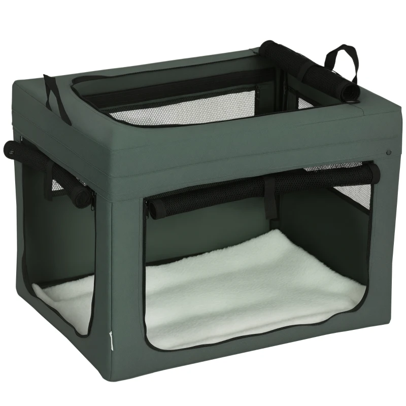PawHut 69cm Pet Carrier, with Cushion, for Miniature and Small Dogs - Grey