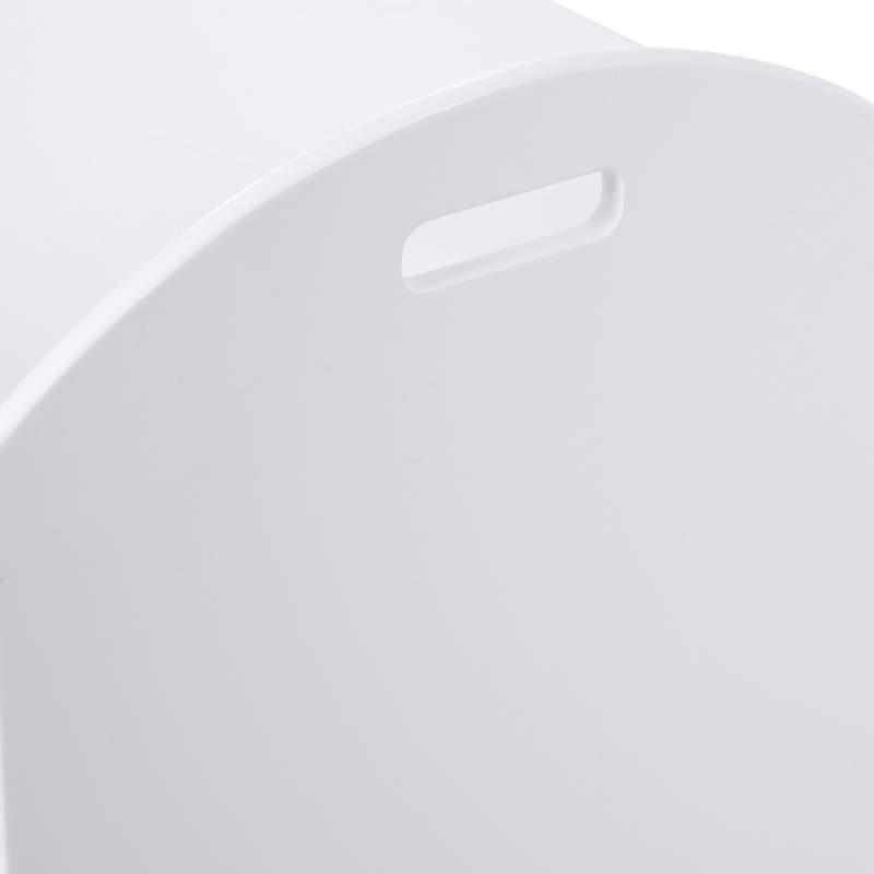 HOMCOM Baule Contenitore Panca Portagiochi per Bambini (62x40x46.5cm) in Legno Bianco con Cerniere di Sicurezza