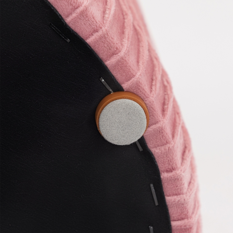 HOMCOM Set 2 Pouf Poggiapiedi Rotondi Impilabili e Imbottiti con Rivestimento in Velluto, Contenitore da 34.8L, Rosa