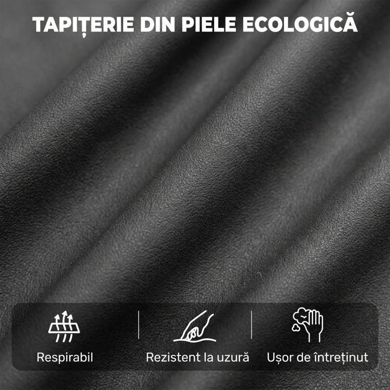 HOMCOM Canapea Reclinabilă Electrică 2 Locuri 135° cu Masaj și Încălzire, Material cu Aspect de Piele, Gri Închis