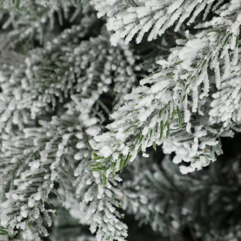 HOMCOM Besneeuwde kunstkerstboom 180 cm met 1920 takpunten en klapsysteem
