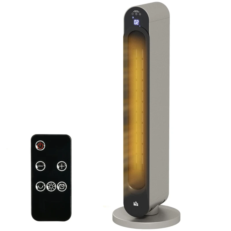 HOMCOM 2kW PTC Ceramic Tower Heater, 10-35°C Temperature Range