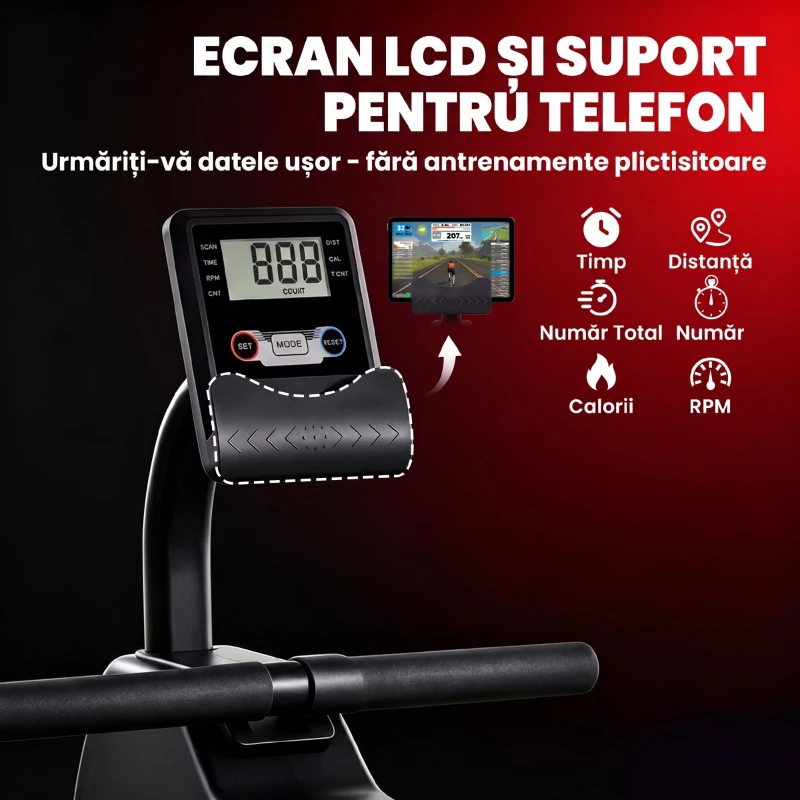 SPORTNOW Ergometru de vâslit