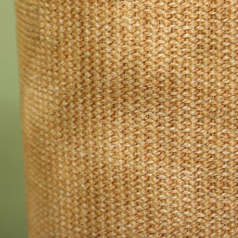 PawHut Kattenkrabton met Veel Ruimte, Pluche Overtrek, Sisal-Oppervlak, Φ35 x 60H cm, Bruin-Beige, 10 kg