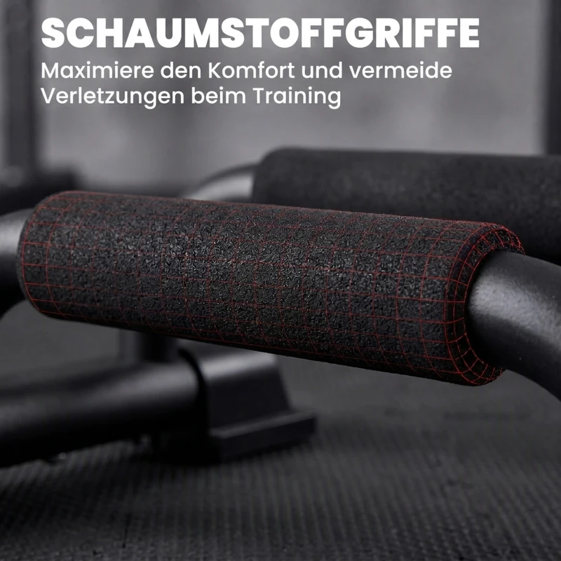 HOMCOM opdrukgrepen, set van 2, antislip opdrukgrepen, opdrukstangen, parallettes, opdrukoefeningen voor spier- en krachttraining, staal