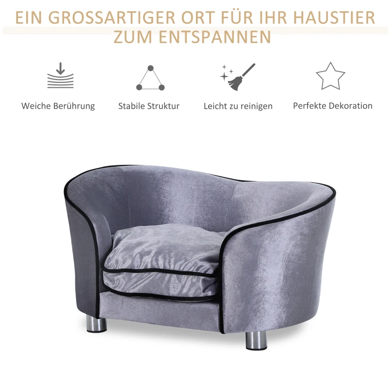 PawHut luxe hondenbank hondensofa kattenmand dier sofa hondenmand zetel hondenbed dierenmand